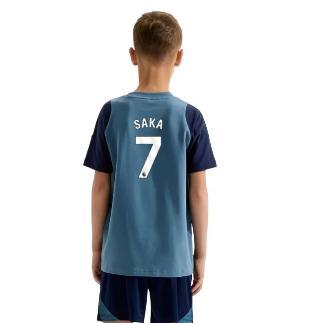 vintage 2025-2026 Arsenal Training Tee (Blanch Blue) - Kids (Saka 7)