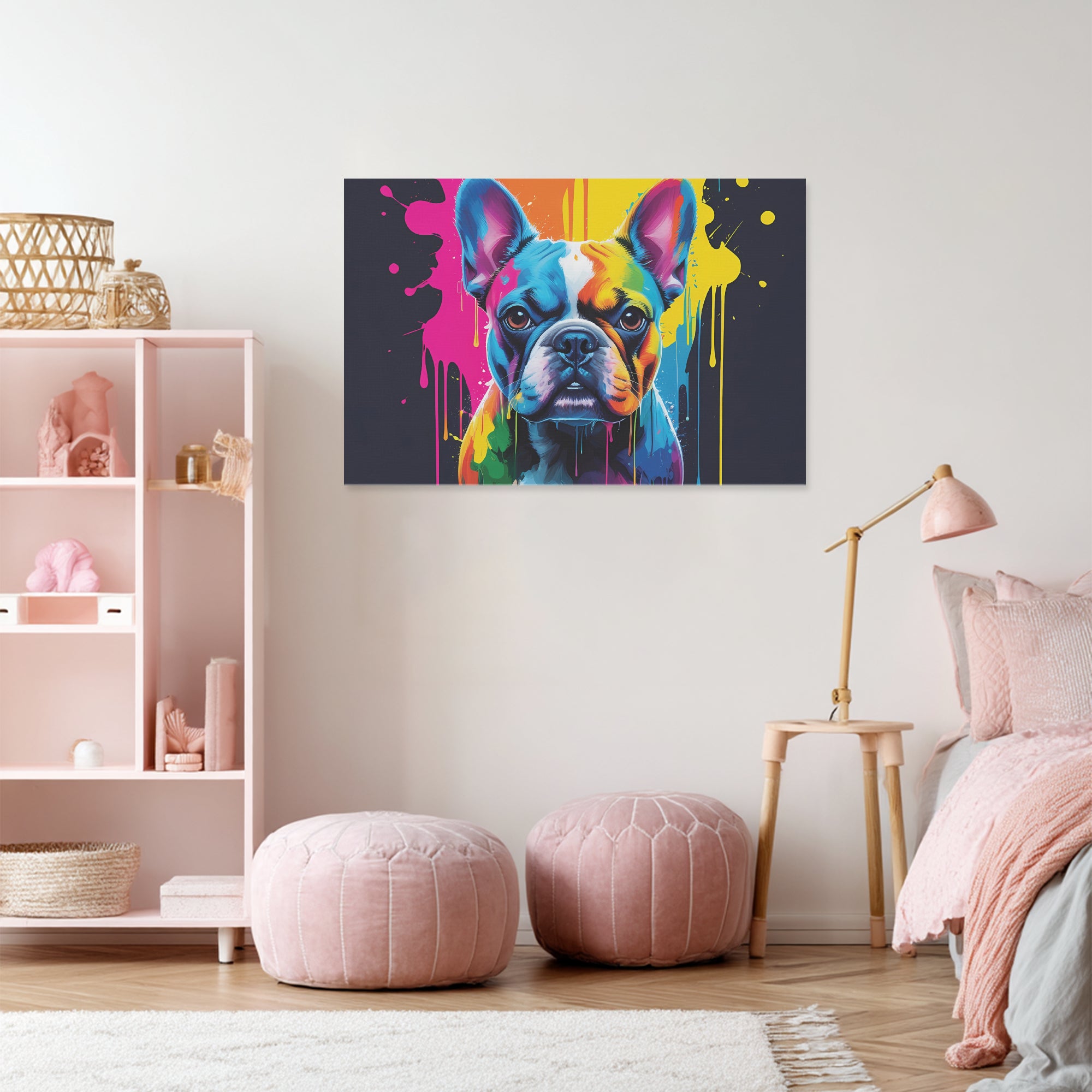 Miller - Adorable Frenchie canvas Wall Art