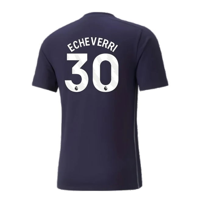Man City Original 2024-2025 Man City Casuals Tee (Navy) (Echeverri 30)