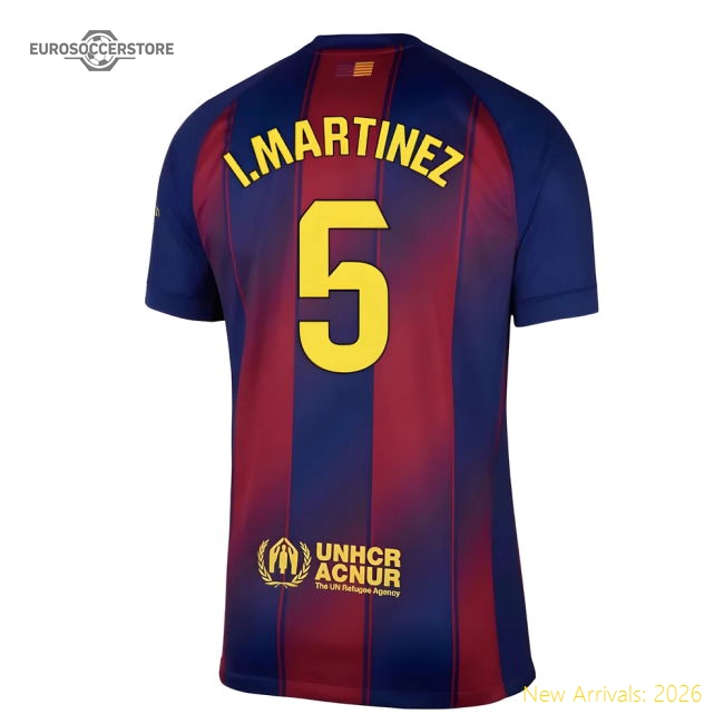 Genuine Match-Day 2025-2026 Barcelona Home Shirt (I.Martinez 5)