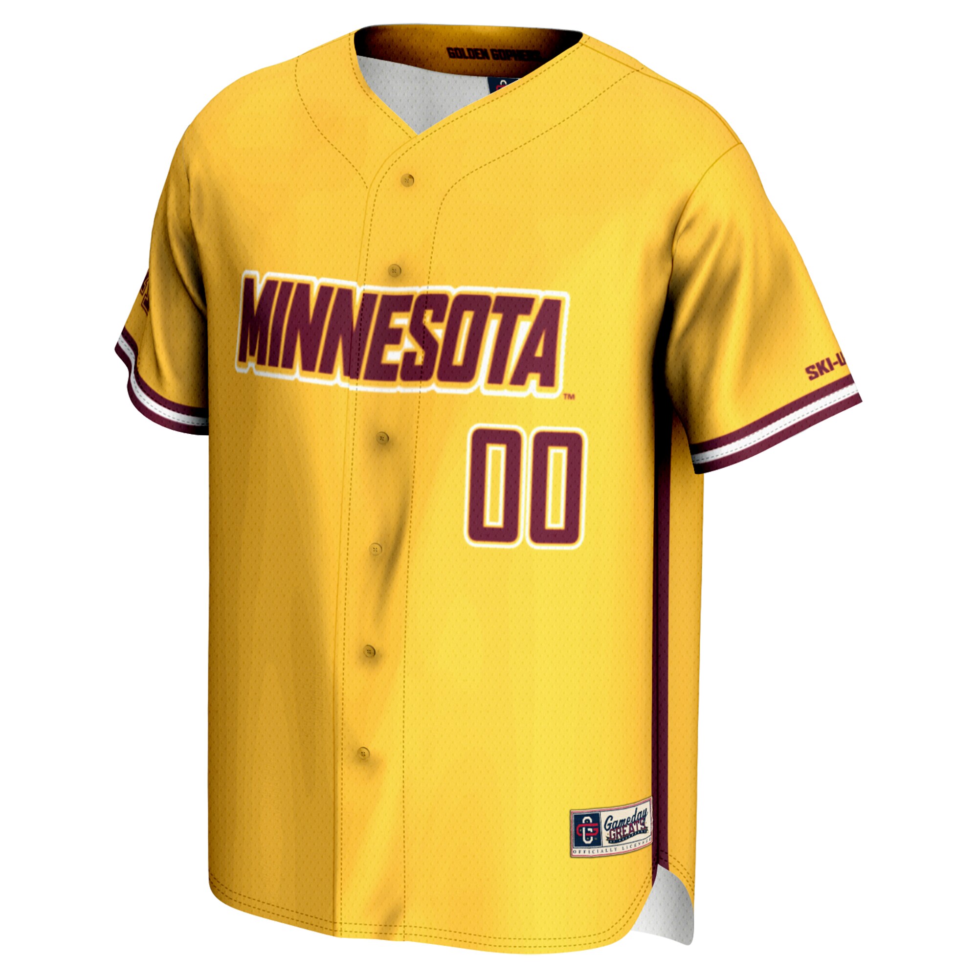 [DDG] Minnesota Golden Gophers GameDay Greats Unisex NIL Pick-A-Player Lightweight Baseball Jersey - Gold