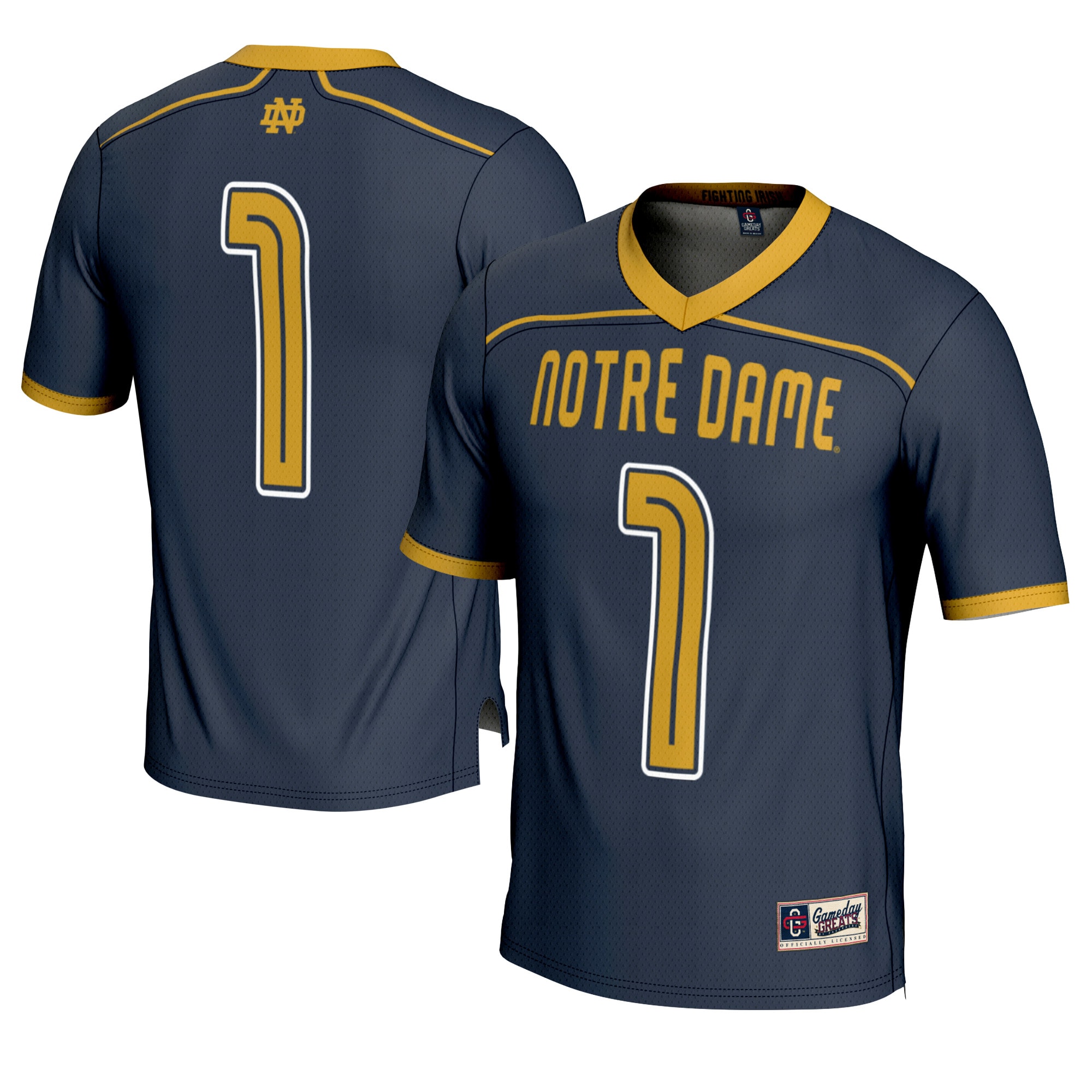 [NJP] Notre Dame Fighting Irish GameDay Greats Youth Lightweight Lacrosse Fashion Jersey - Navy