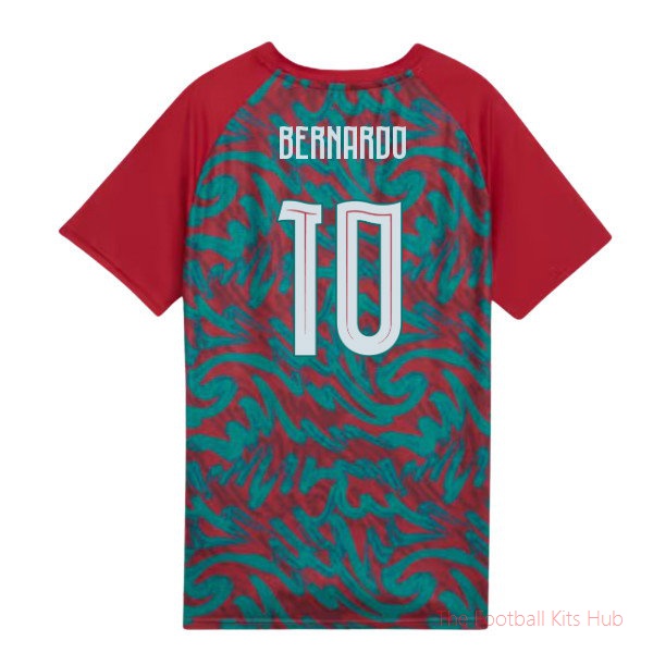 2026-2027 Portugal Warm Up Jersey (Red) - Kids (Bernardo 10)