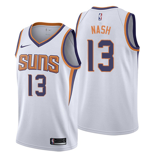 Suns #13 Steve Nash Official 2024 Icon NBA Jersey - White Swingman