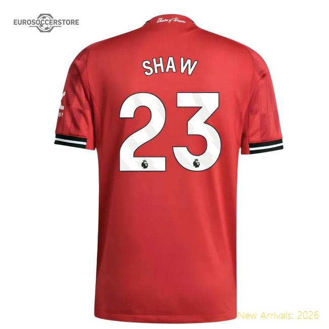 Premium Premier League Team Home Shaw Jersey 2025-2026 Water-resistant