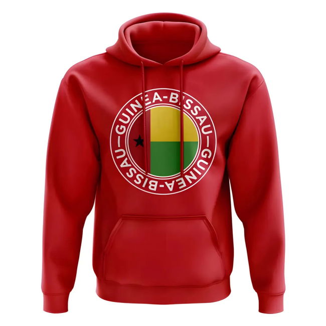 Elite Guinea Bissau Football Badge Hoodie (Red) World-Class