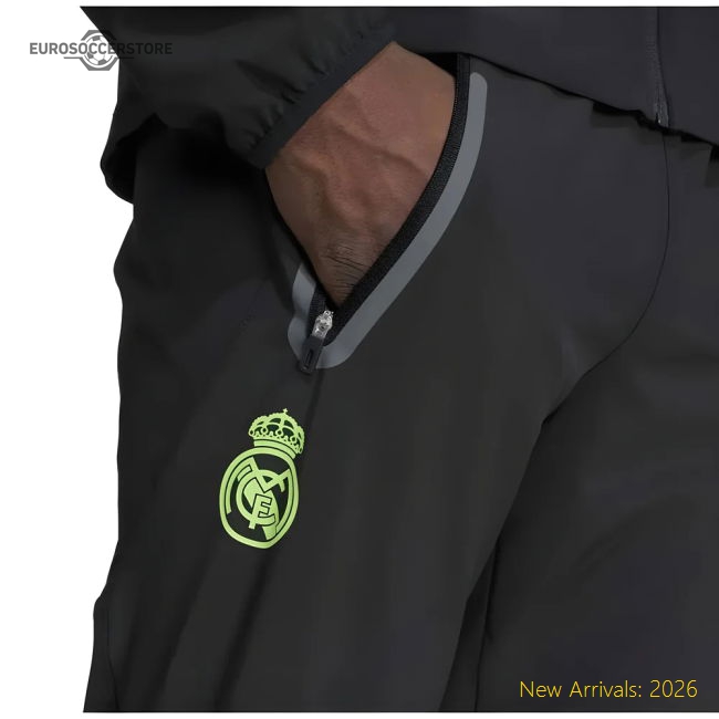 2025-2026 Real Madrid Pro Vis Tech Travel Pants (black)