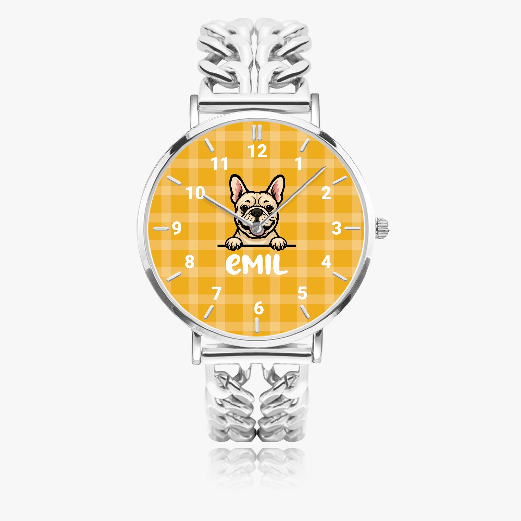 Gabrielle - Personalized Chic Hollow Strap Watch for Frenchie Lovers