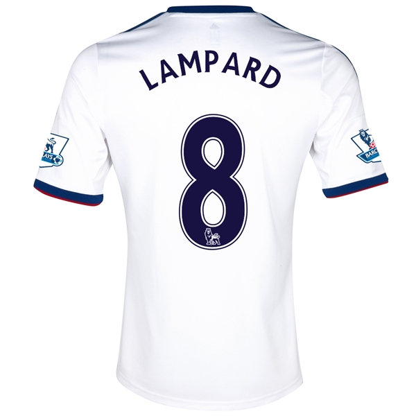 13-14 Chelsea 8 LAMPARD White Away Soccer Jersey Shirt - Official