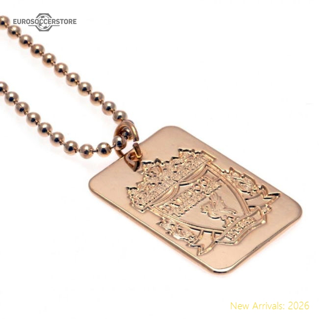 Official Liverpool Fc Gold Plated Dog Tag & Chain - Premium Quality