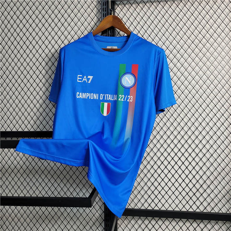 Licensed Advanced Fabric Napoli 2324 Champion Shirt Blue Shirt