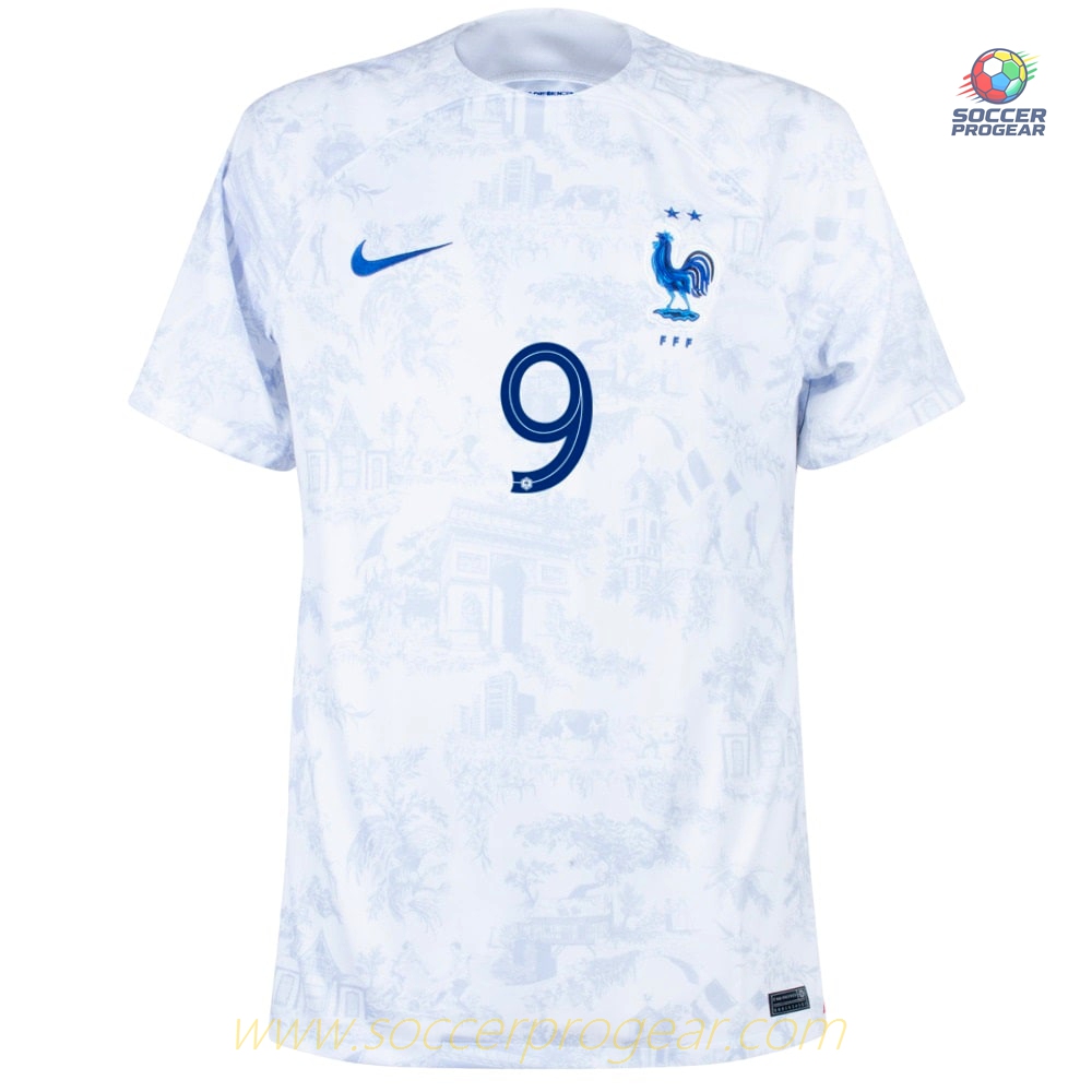 GIROUD 2022 WORLD CUP AWAY FRENCH TEAM CHILDREN'S JERSEY