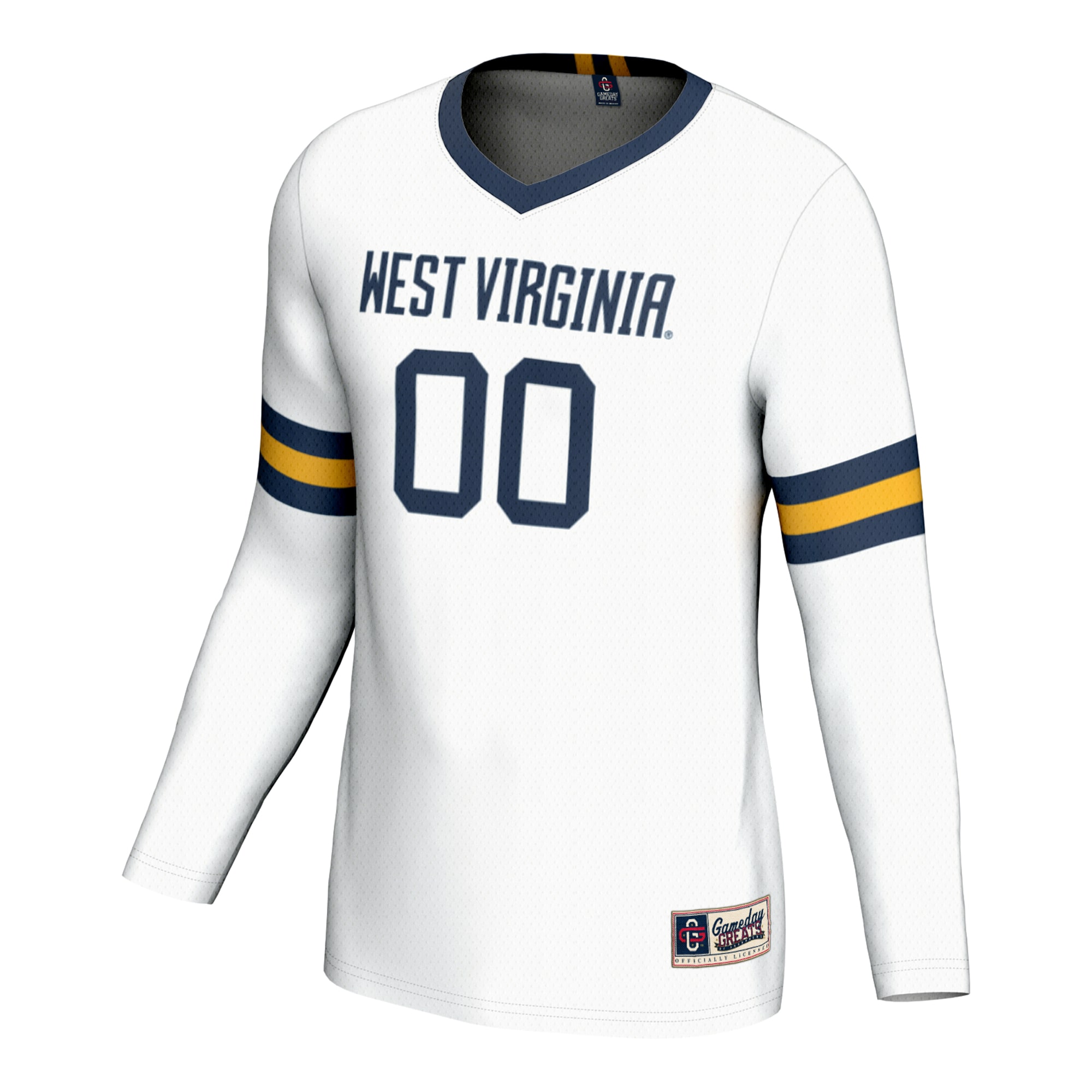 [DDG] West Virginia Mountaineers GameDay Greats Youth NIL Pick-A-Player Lightweight Volleyball Jersey - White