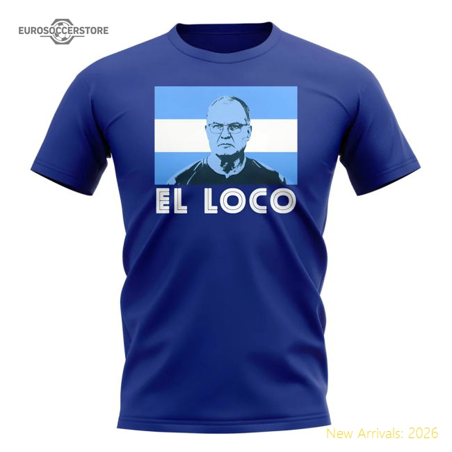 Marcelo Bielsa El Loco T-shirt (royal) - Match Quality - World Cup Edition