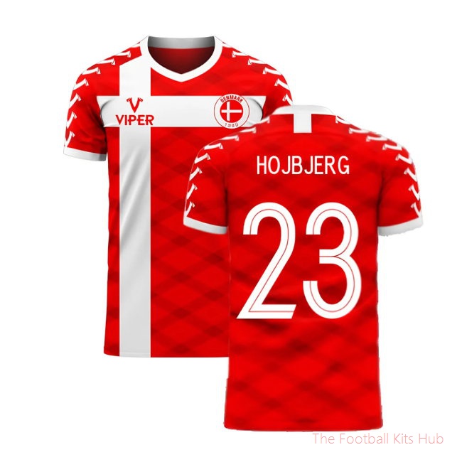 [LK] Denmark 2025/26 Home Football Kit (Viper) (HOJBJERG 23)