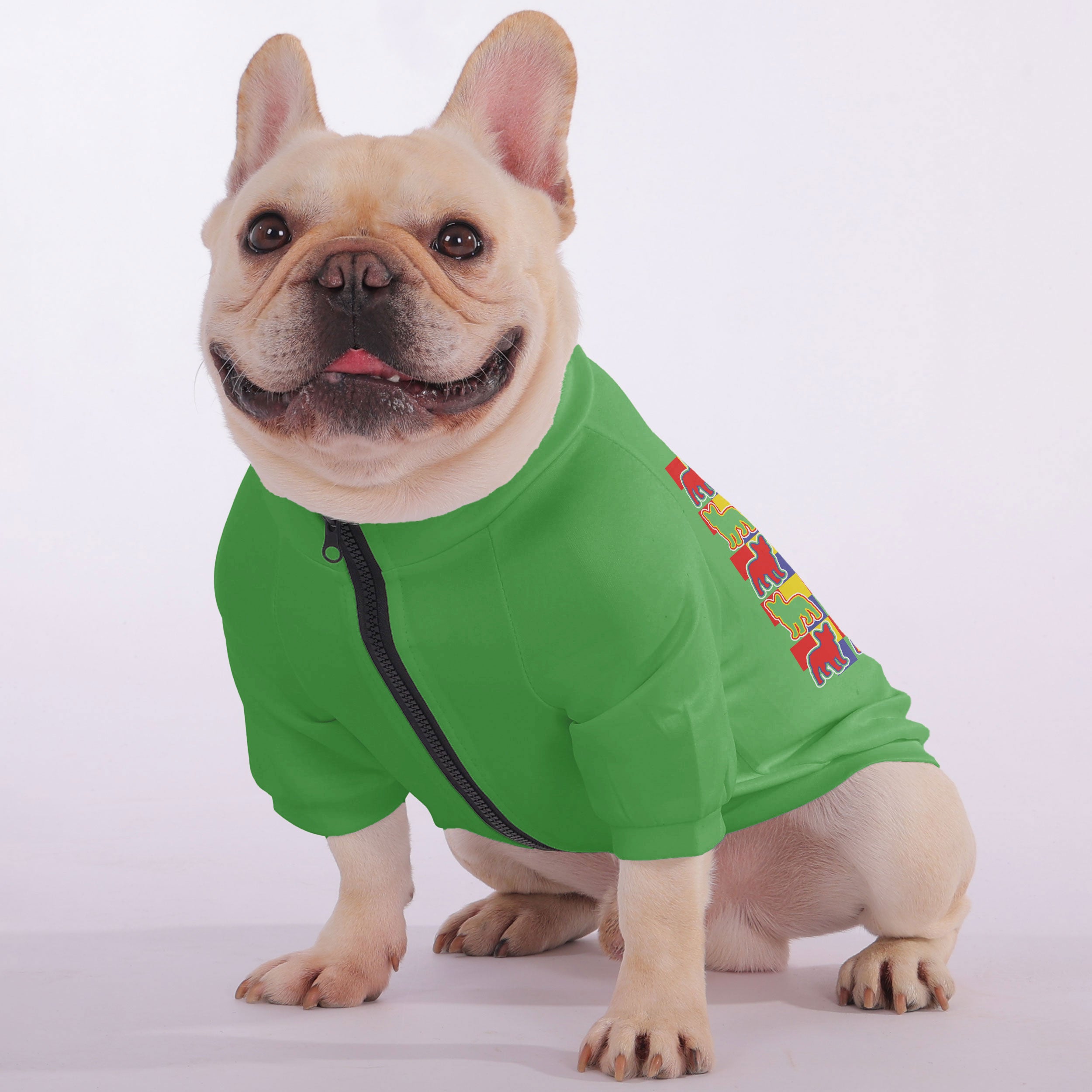 Premium Quincy - Snuggly Zip-up Sweatshirt For French Bulldogs for Daily