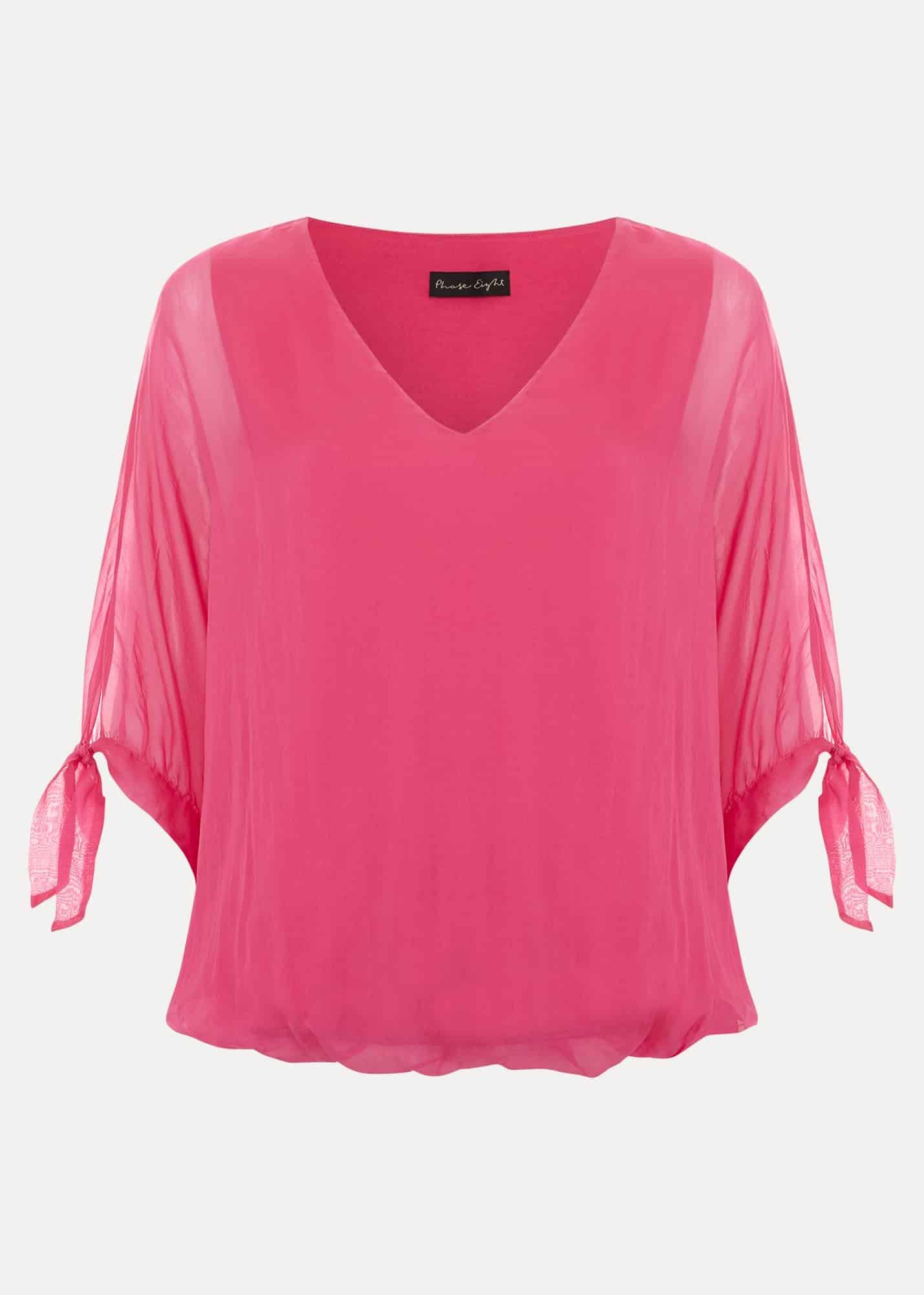 Madison Pink Silk Blouse