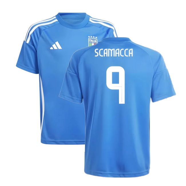 2024-2025 Italy Home Fan Jersey (Kids) (Scamacca 9) Performance