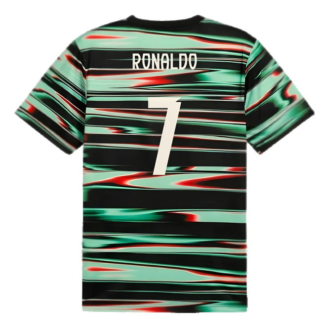 2025-2026 Portugal Prematch SS Jersey (Black) (Ronaldo 7)