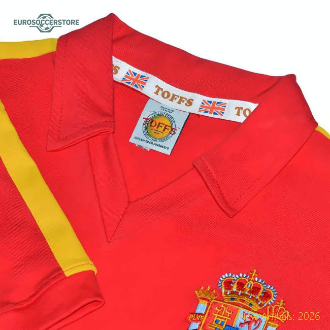 Spain 1982 World Cup Kids Red Retro Football Shirt