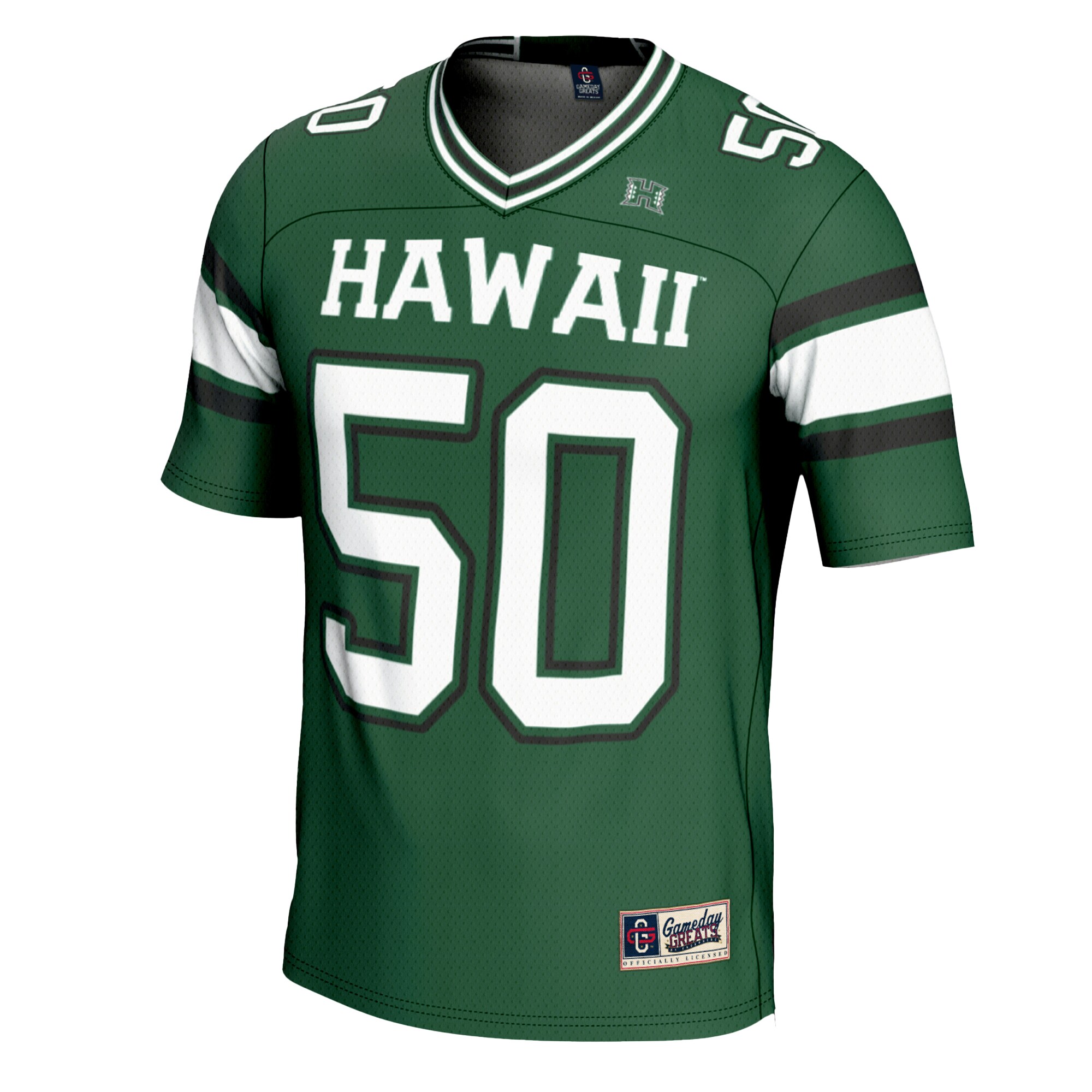 #1 Hawaii Rainbow Warriors GameDay Greats Football Jersey - Green