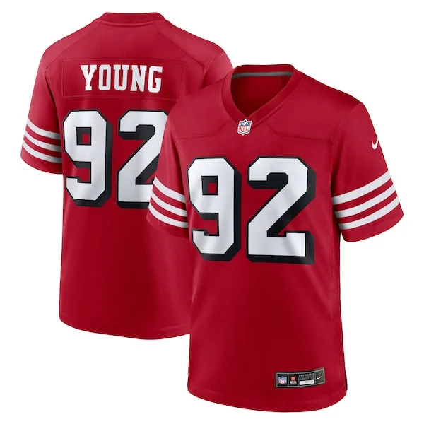Top-Grade SF 49ers Game Jersey - Scarlet | NFL Fan Apparel | NFL Footb