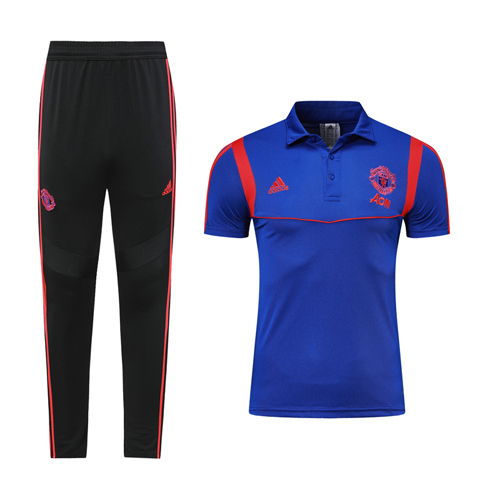 Manchester United 19-20 Blue Polo Shirt Kit - Official Replica 22017