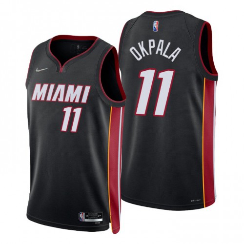 Black Nike Miami Heat #11 Heat Jersey - Fabric Game Day Wear