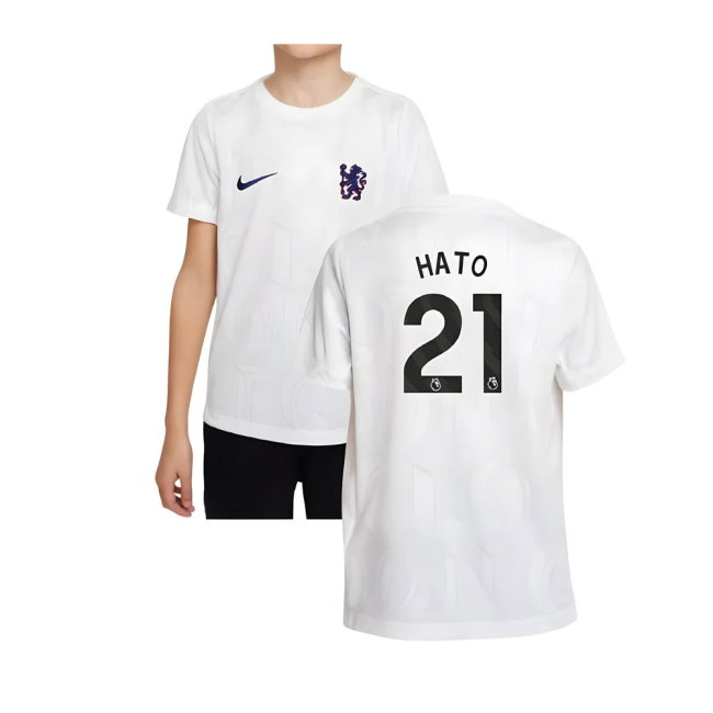2025-2026 Chelsea Pre-Match Shirt (White) - Kids (Hato 21)