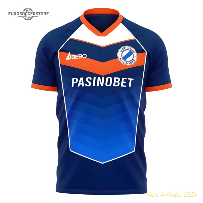Match-Day Montpellier 2025-2026 Home Concept Football Kit (Libero)