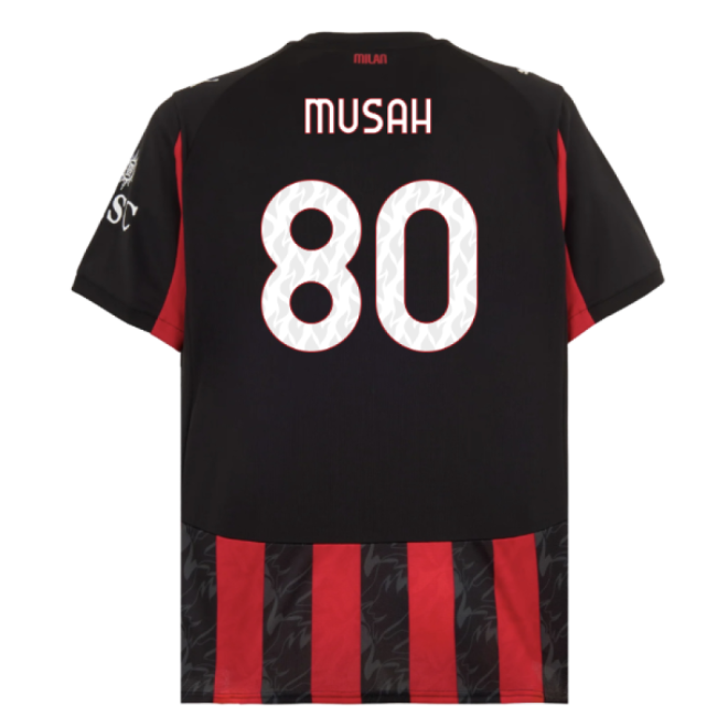 Ac Milan Home High-end Jersey Musah Moisture-wicking Premium Fabric