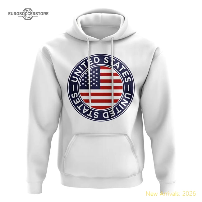 Superior Usa Football Badge Hoodie (white) - Competitive Price