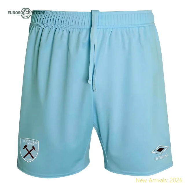 2024-2025 West Ham Home Change Shorts (Sky Blue) - Kids