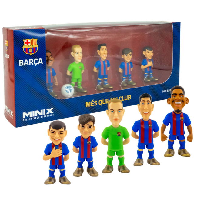 FC Barcelona MINIX Figures 7cm 5pk Jersey - Football - Game- FanLove