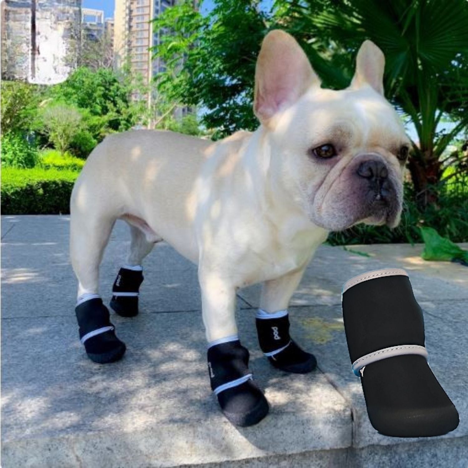 Culture-Inspired Grippaws Frenchie Paw Protector Boots – Anti-slip Wa...