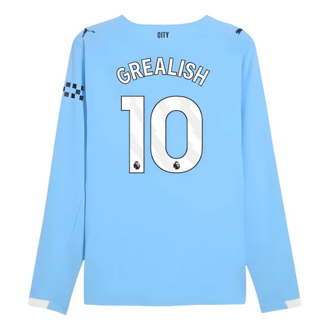 Man City Home Football Jersey 2025-20 - Grealish #10 L M S