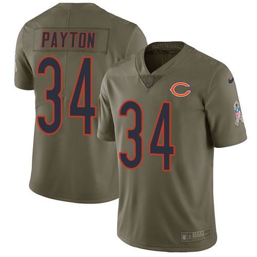Official CHI Bears NFL #34 Walter Payton Team Color Limited Jersey