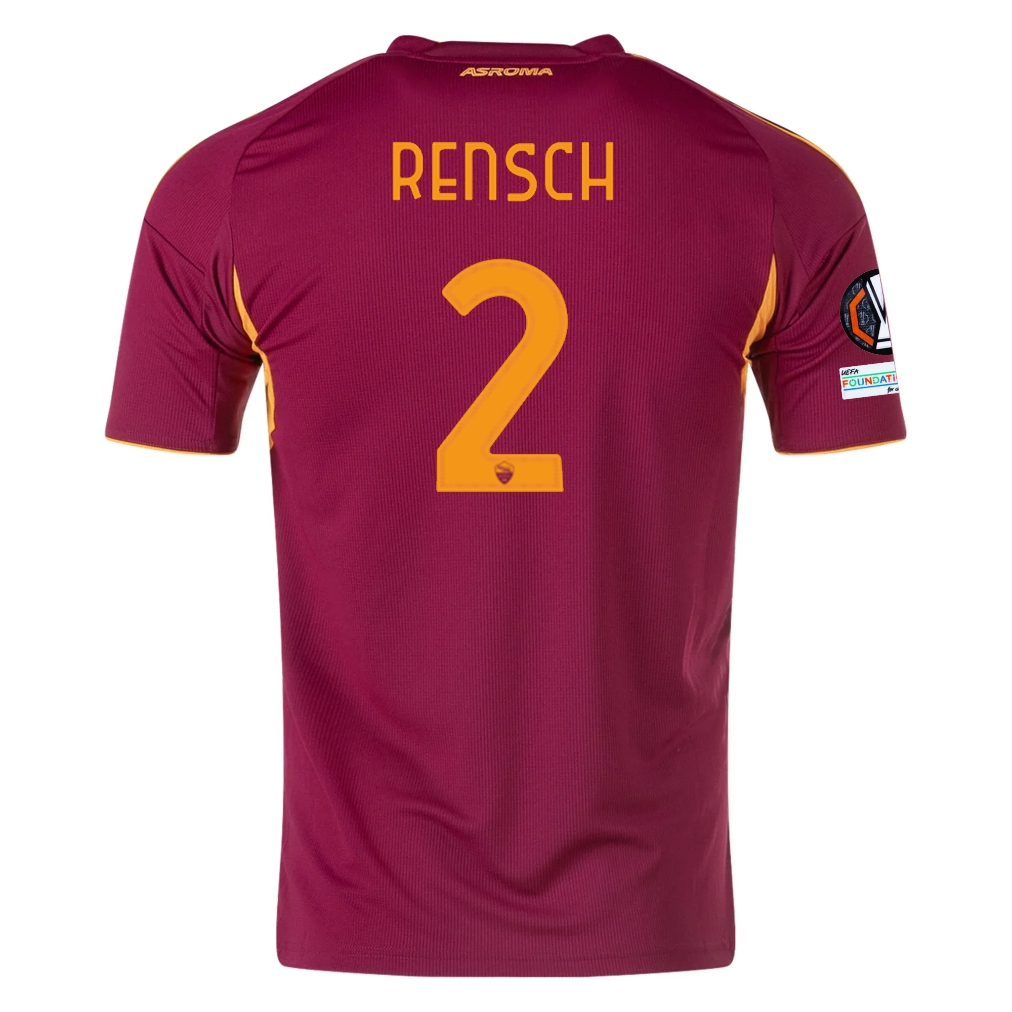 AS Roma Rensch 2025-2026 UEL Home Jersey – Authentic Shirt