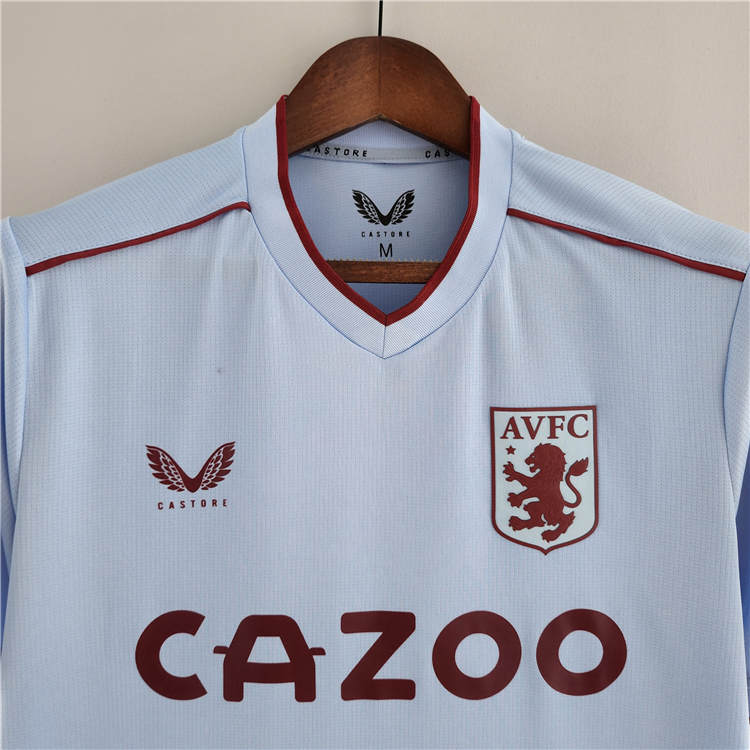 Official Aston Villa 2223 Away Soccer Jersey Blue Football Shirt