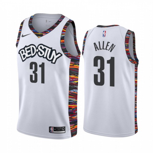 Nets White Brooklyn Nets #31 Nike Jersey - Discounted NBA Fan Apparel
