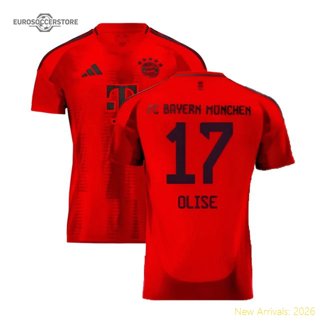 Top-Quality 2024-2025 Bayern Munich Home Shirt (Olise 17)