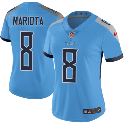 Authentic NFL Tennessee Titans #8 Marcus Mariota Blue Limited Jersey