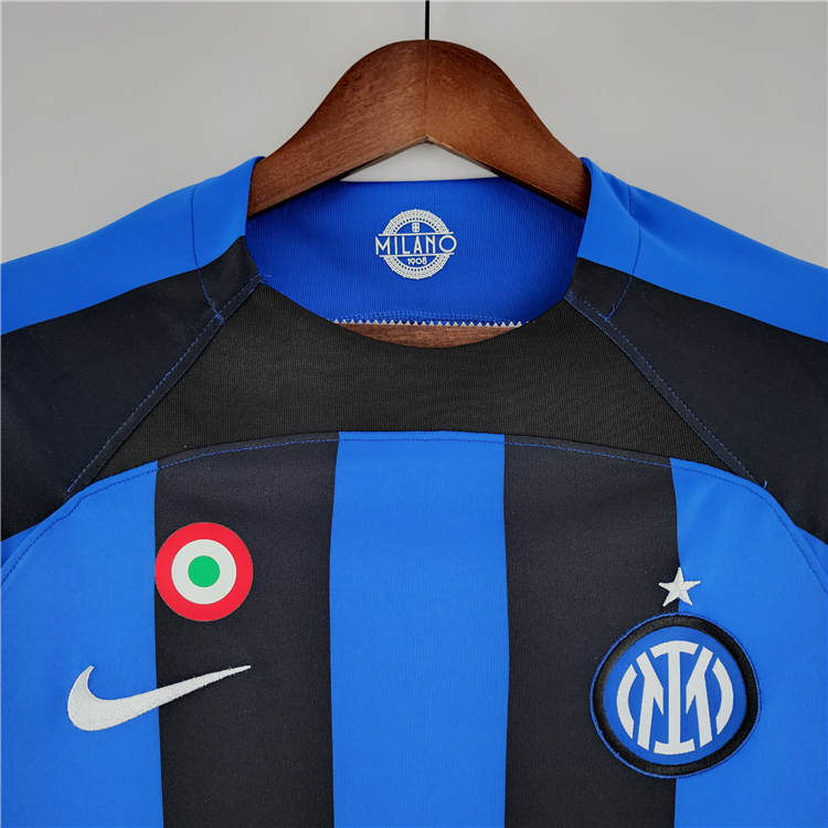 Breathable Inter Milan 2223 Home Blue Soccer Jersey Football Shirt