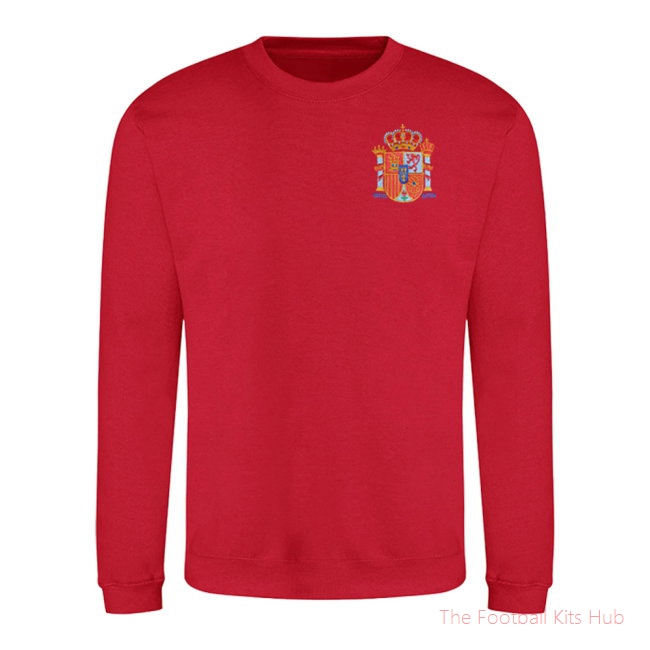 Men Spain National Team Sweatshirt (Red) UEFA Euro