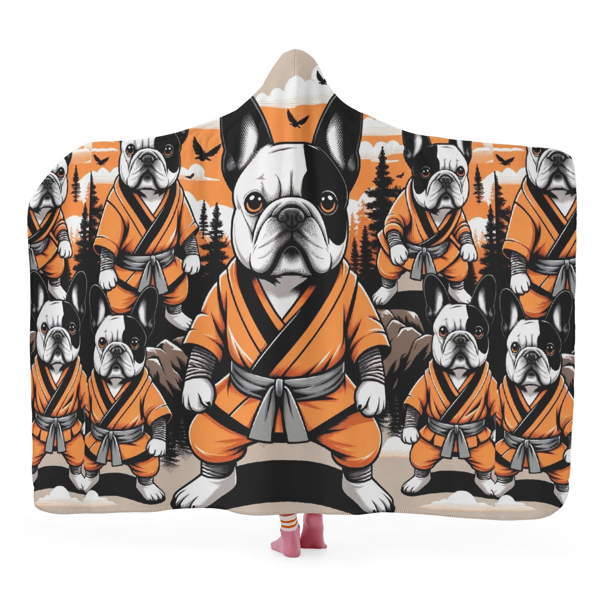 French Bulldog Maxima Hooded Blanket Practical Pet Supply
