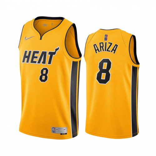 Yellow Miami Heat #8 Heat Jersey - Durable Fabric Game Day Wear