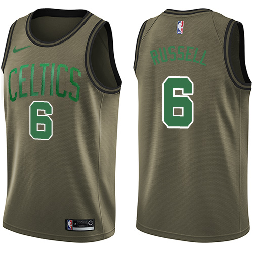 Top-Grade BOS #6 Bill Russell 2024 Icon NBA Swingman Jersey Green -