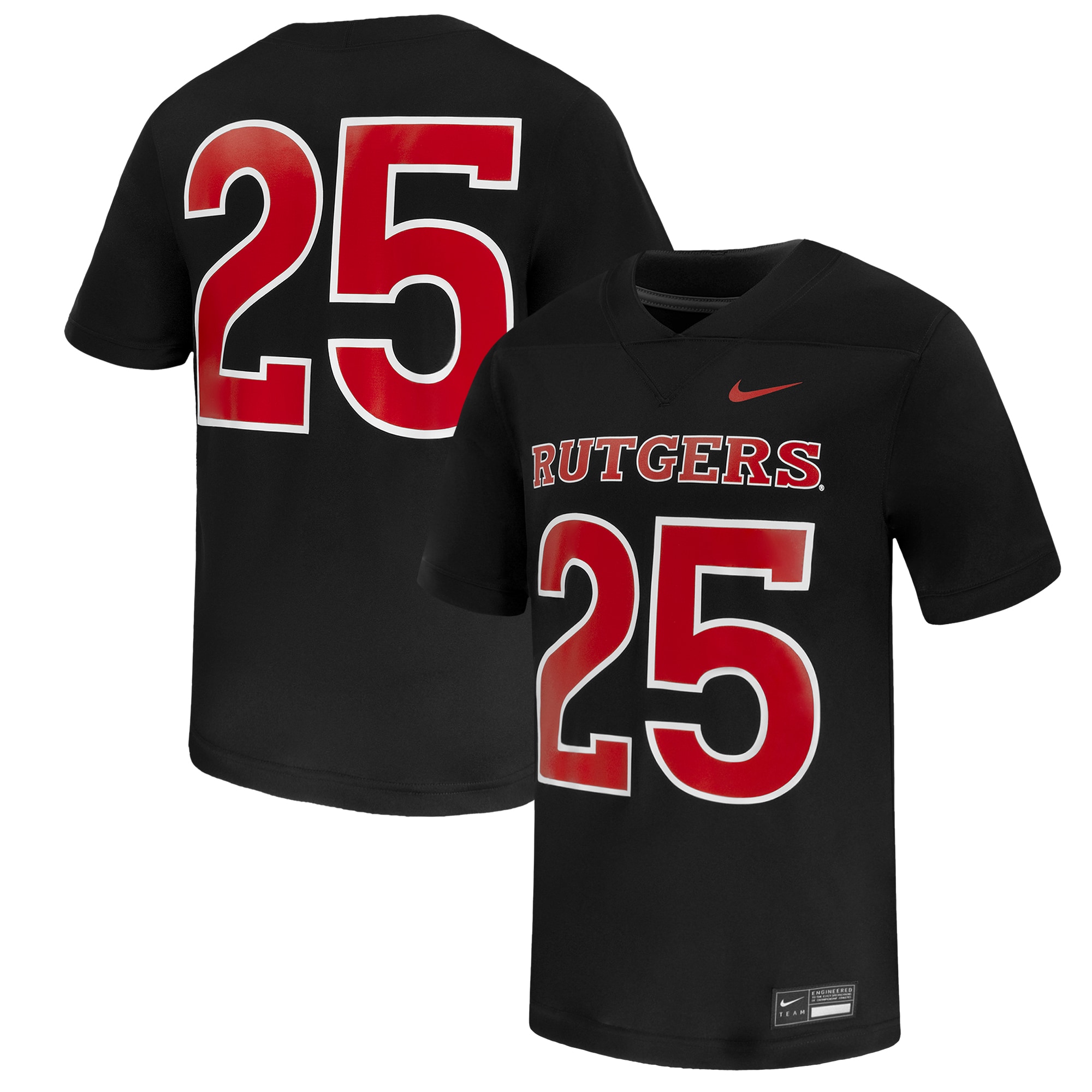 [NJP] Women's Rutgers Scarlet Knights Untouchable Replica Game Jersey - Black
