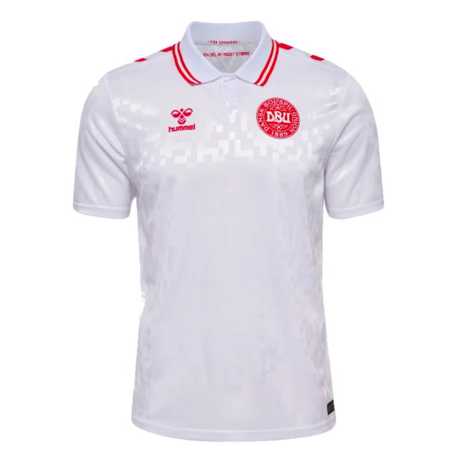 Official 2024-2025 Denmark Away Match Football Cup Kit Jersey