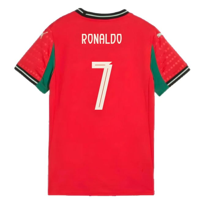Womens Ronaldo 7 Professional Style Portugal Top Level Home Elite Kit
